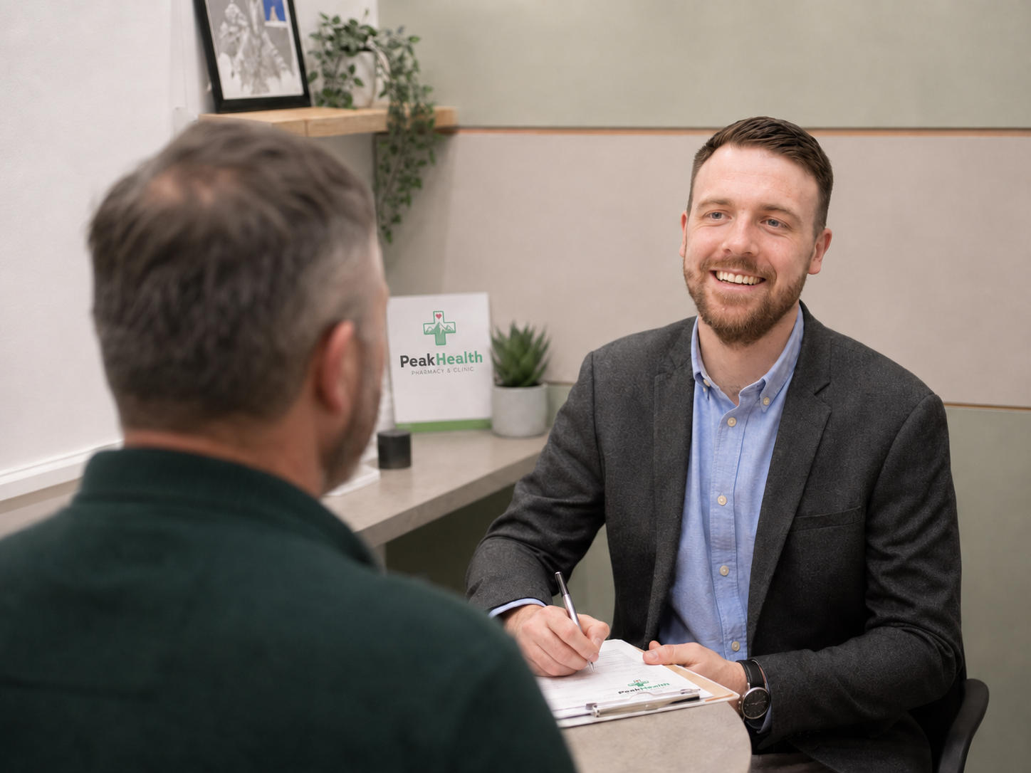 Confidential men's health services at PeakHealth Pharmacy, Easterhouse, Glasgow